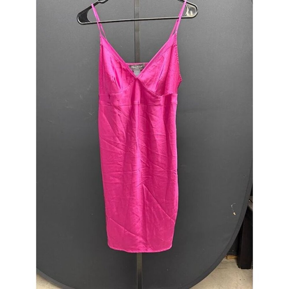 Chanteuse Intimates Fushia Satin Slip Dress